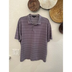 Robert Barakett purple striped men's polo shirt XL